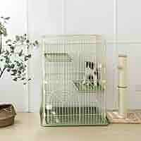 PETTOM 猫 ケージ キャットケージ 大型 (ホワイト2段) Amazon.co.jp: PETTOM 猫ケージ キャットケージ 幅82cm 2/3段
